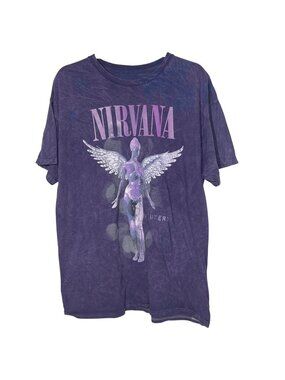 Nirvana In Utero Graphic T-Shirt Purple Sz 1X Cotton